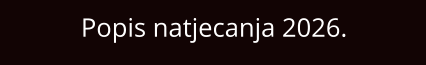 Popis natjecanja 2026.