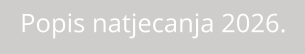 Popis natjecanja 2026.